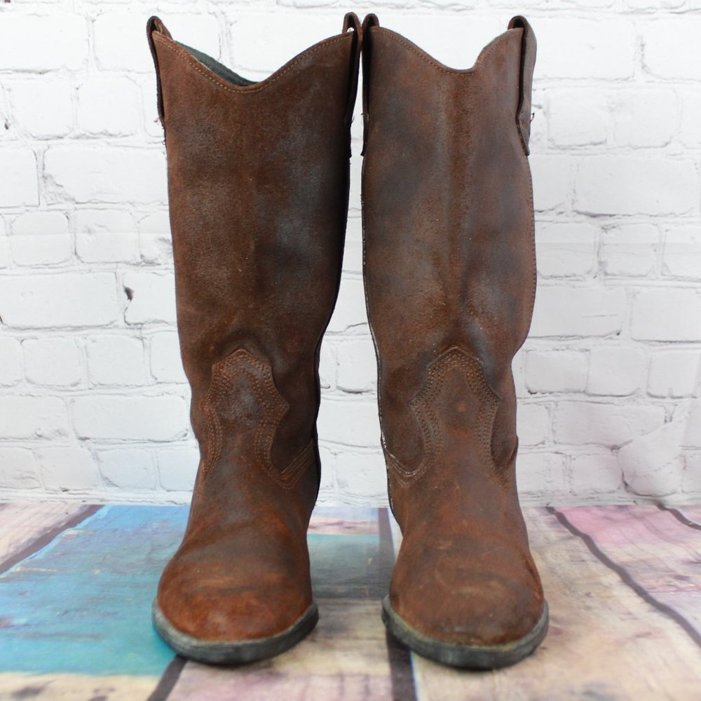 Dexter Leather Mid Calf Western Boots Size 7 - Picture 4 of 9